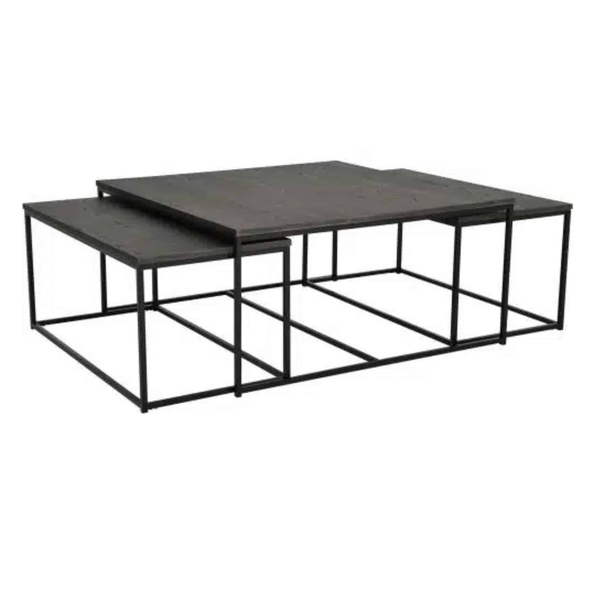 NFG Soffbords set Andora 2+1 mörkbrun