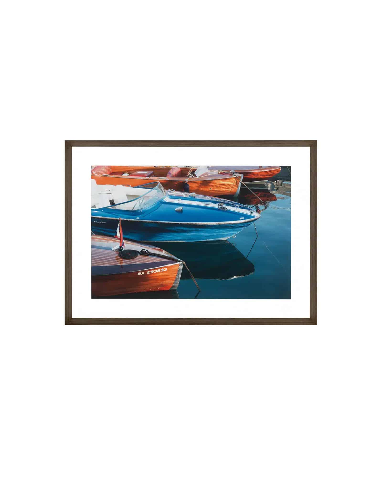 Tavla Dock med brun ram 70 x 95 cm