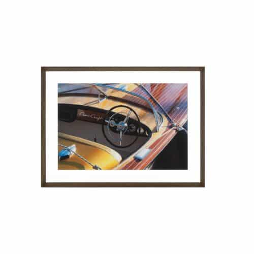 Tavla Navigate med brun ram 70 x 95 cm