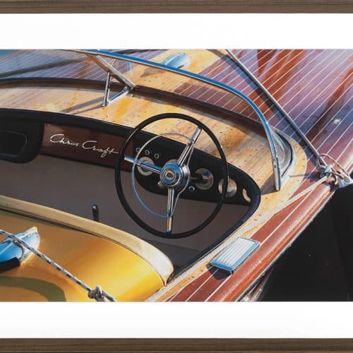 Tavla Navigate med brun ram 70 x 95 cm