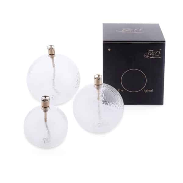 Peri Living Oljelampa hamrat glas rund - mässing Medium 11cm - Bild 2