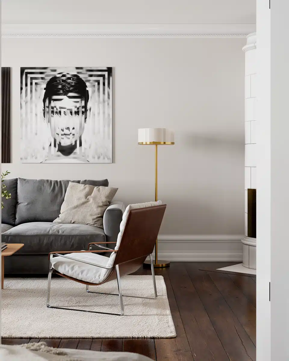 Marcel Bordslampa H55 cm – Mässing & Opalvit Glas - Bild 11