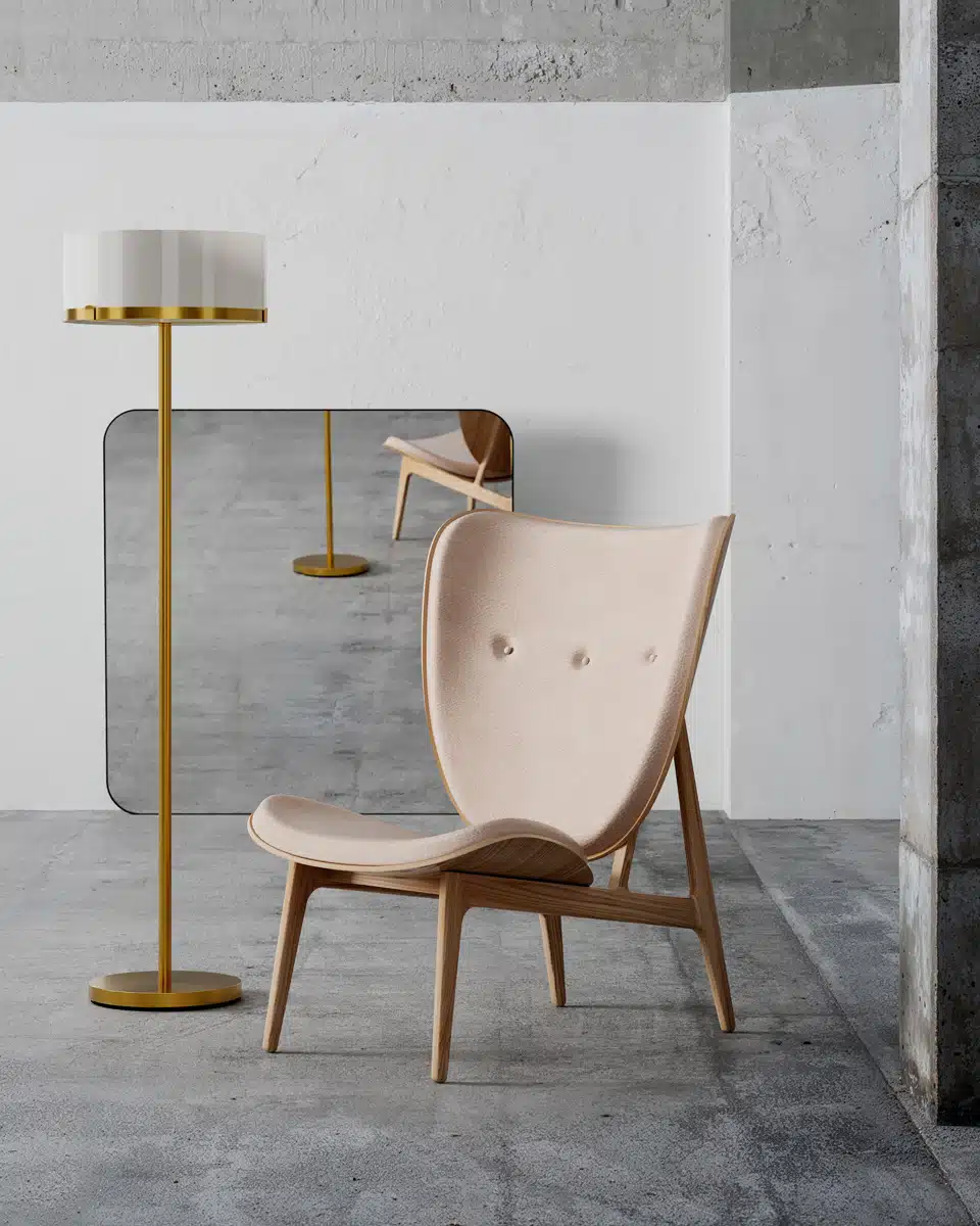 Marcel Bordslampa H55 cm – Mässing & Opalvit Glas - Bild 13