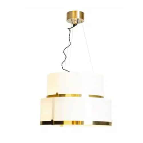 By Rydéns Marcel taklampa Ø50 cm mässing/vit