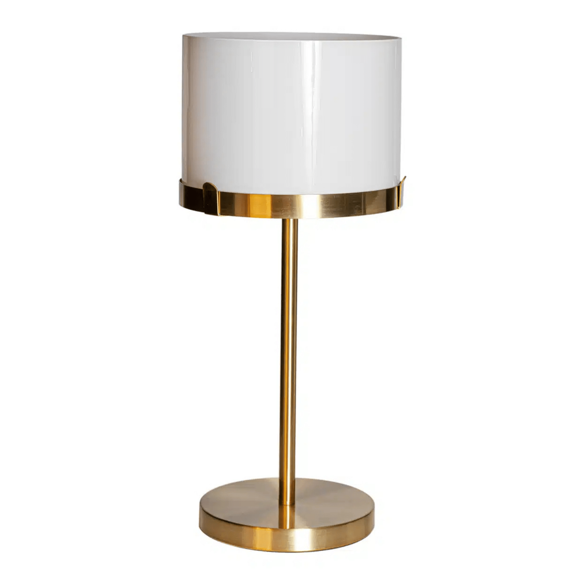 Marcel Bordslampa H55 cm – Mässing & Opalvit Glas