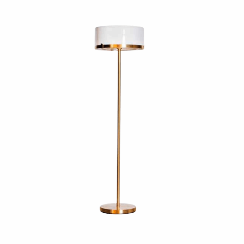 Marcel Golvlampa – Opalvitt glas och mässing, 150 cm