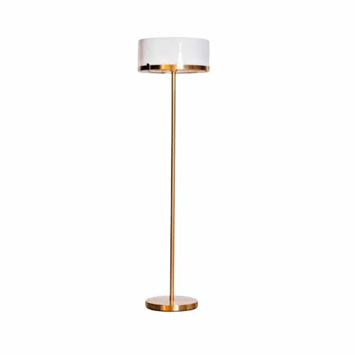 Marcel Golvlampa – Opalvitt glas och mässing, 150 cm