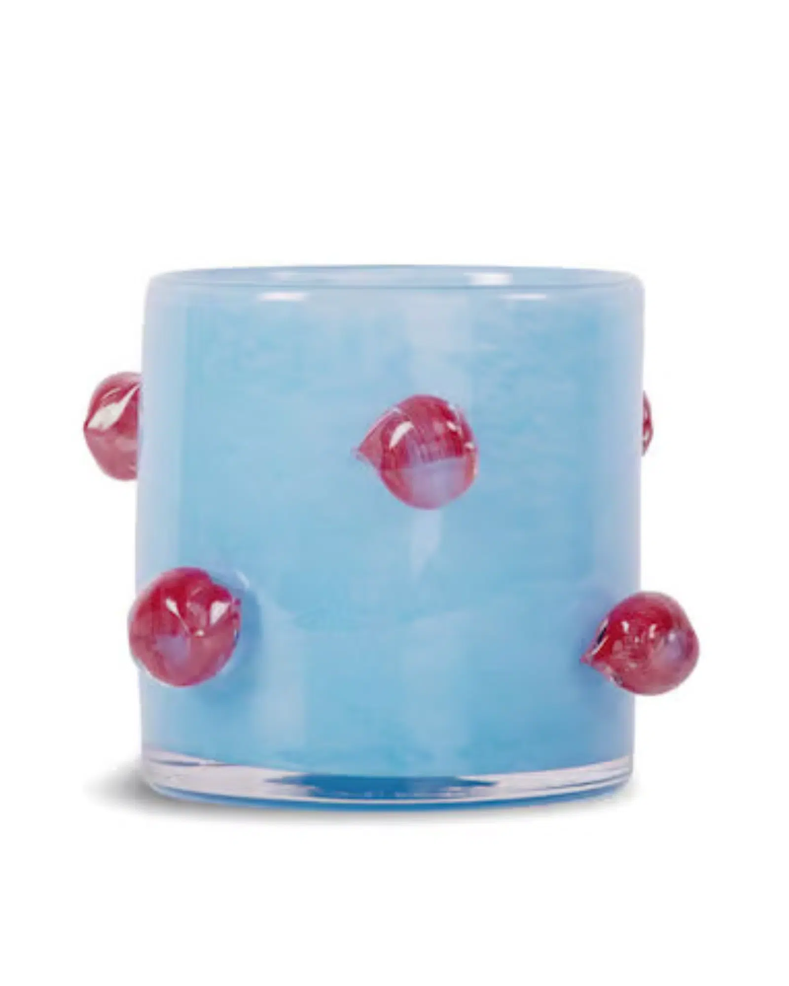 ByON Ljuslykta Arlo XS Ljusblå/ vinröd