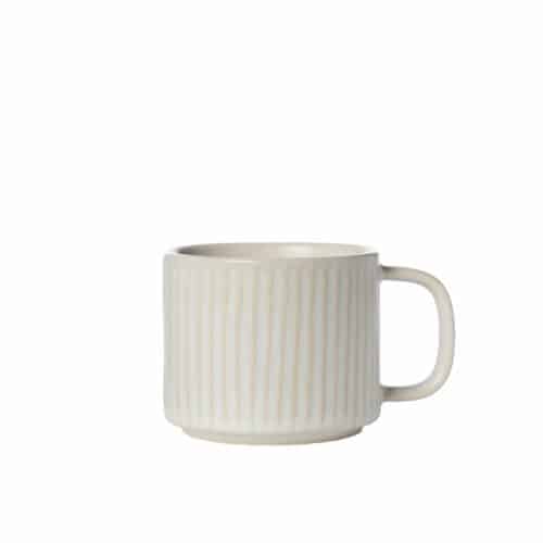 ERNST Kopp d8,5 h7 cm räfflad naturvit