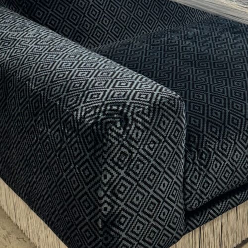 Walter Soffa blå med fransar