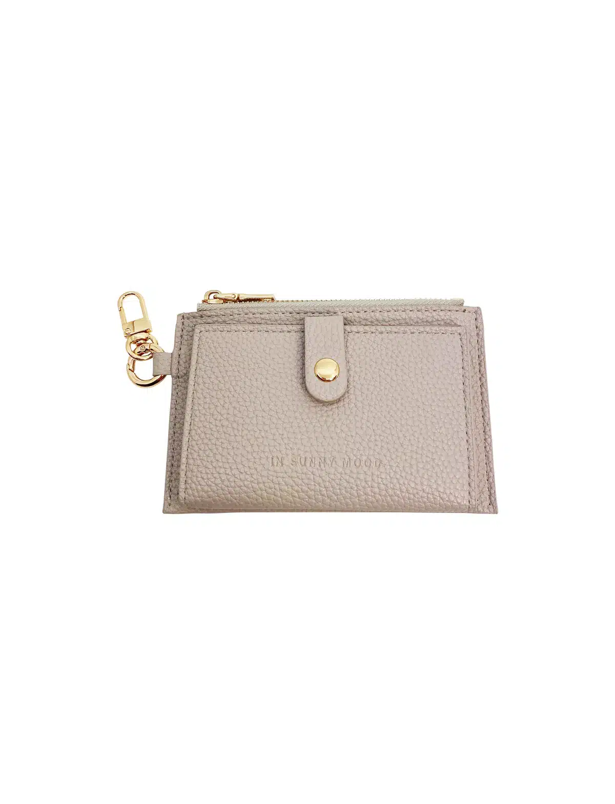 In Sunny Mood Korthållare Myntväska med Dragkedja Beige