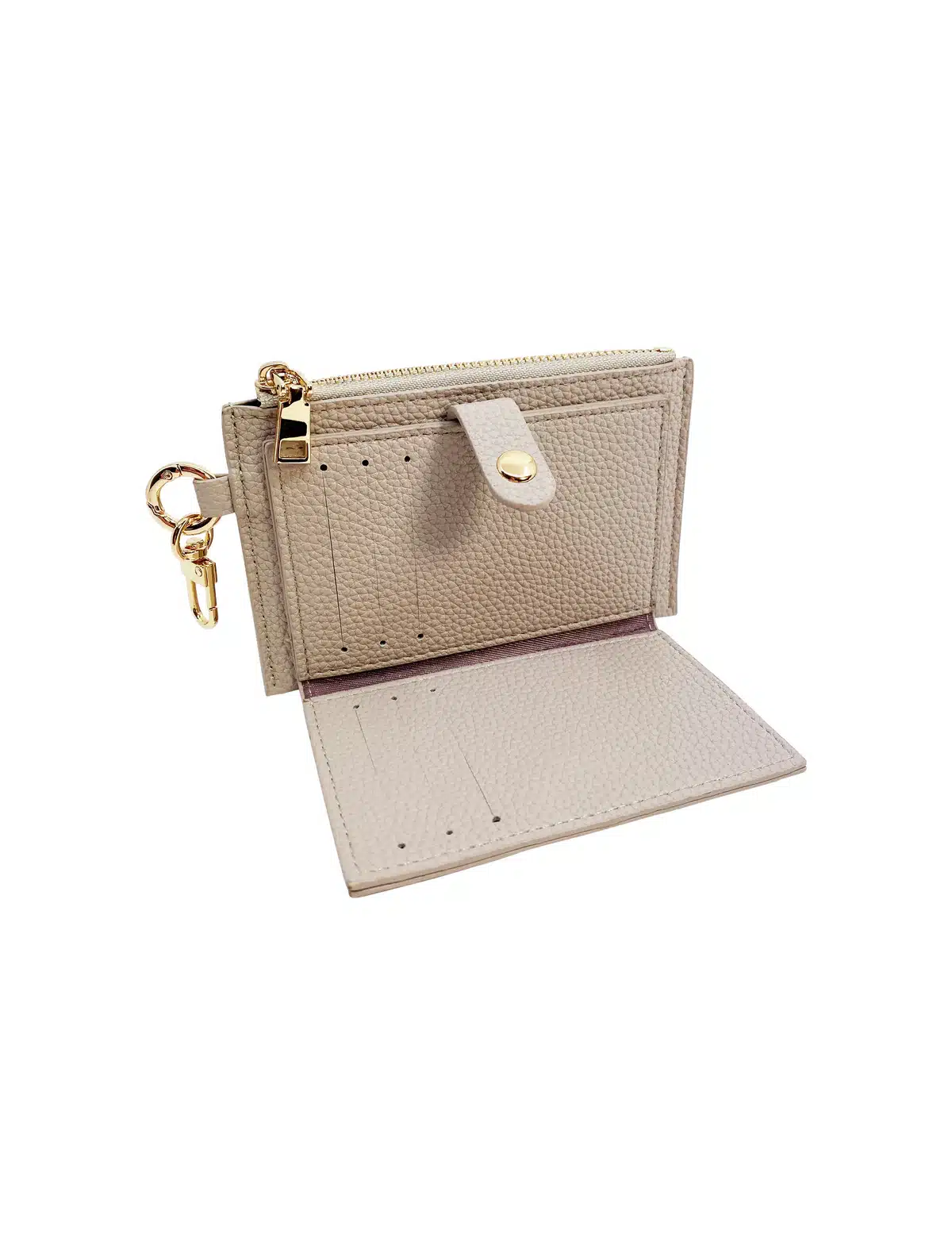 In Sunny Mood Korthållare Myntväska med Dragkedja Beige - Bild 2