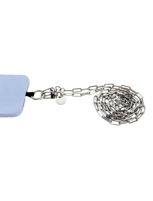 Mobilhalsband Flex Chain Silver 130