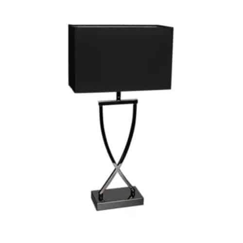 By Rydéns Omega bordslampa H52 cm svartkrom/svart