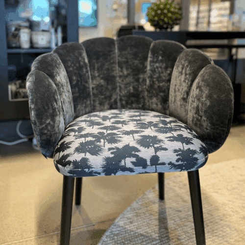 Sally matstol sammet Blå