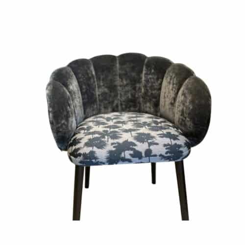 Sally matstol sammet Blå