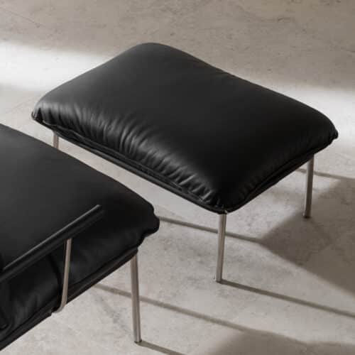 Fogia Pico Ottoman Läder vintage cognac