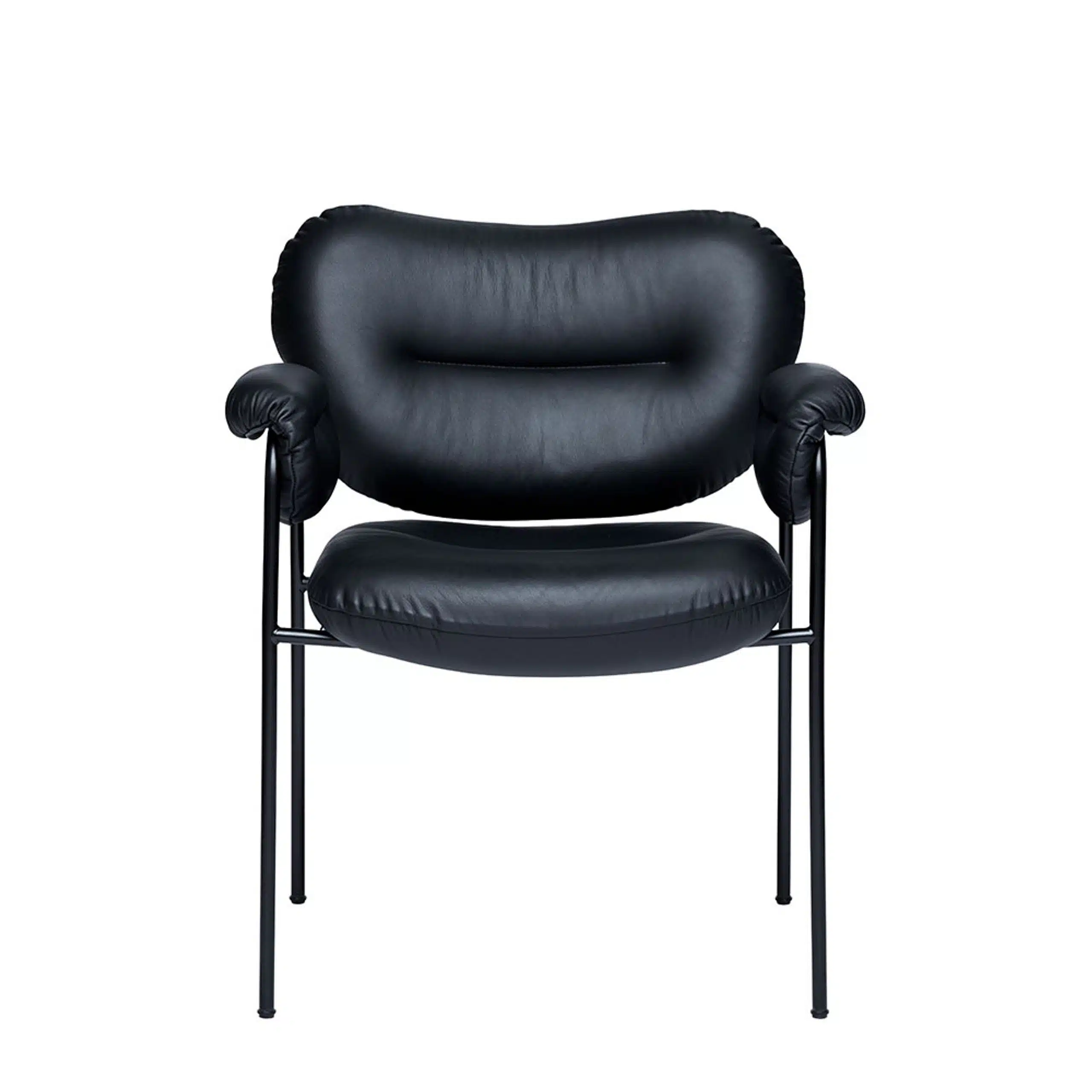 Fogia Bollo matstol Skinn Elmosoft Svart