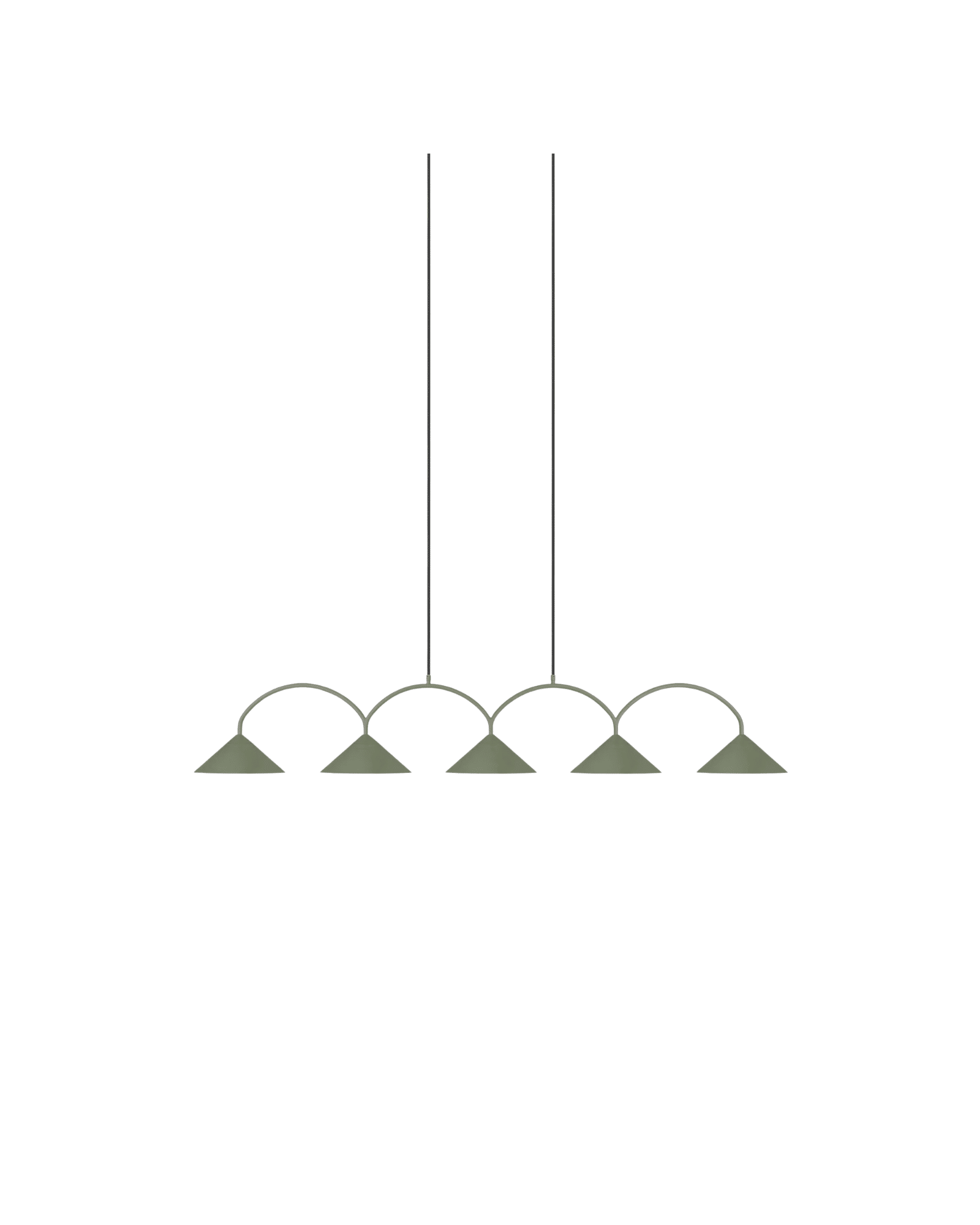 Globen Lighting Pendel Curve 5 – Mossgrön