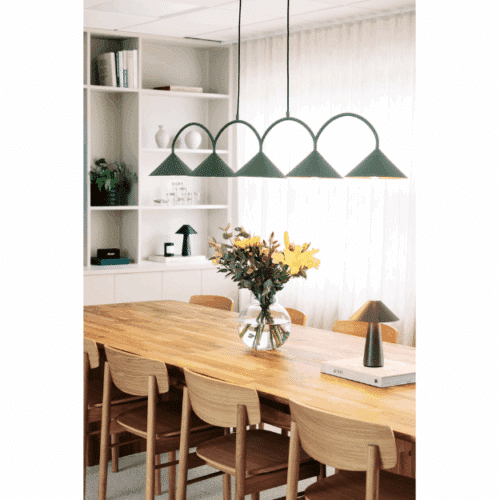 Globen Lighting Pendel Curve 5 – Mossgrön