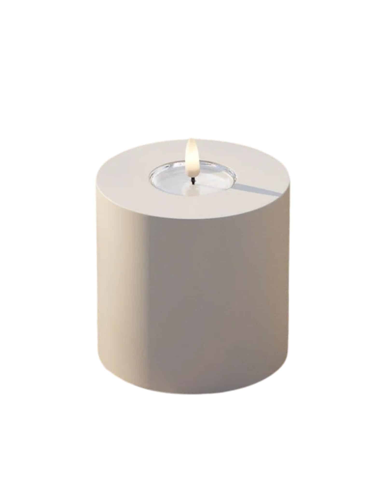 Utomhus LED Blockljus Ø 10 x 10 cm Sand