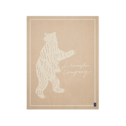 Lexington Pläd Bear beige/vit 130x170cm