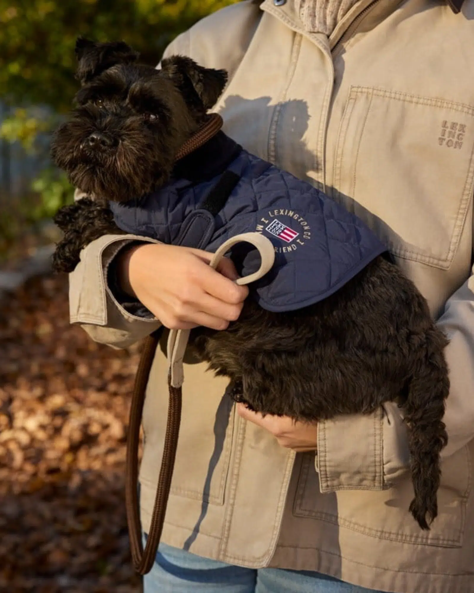 Lexington Hundjacka Quiltad mörkblå - Bild 2