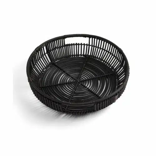 Lexington rund rottingbricka svart