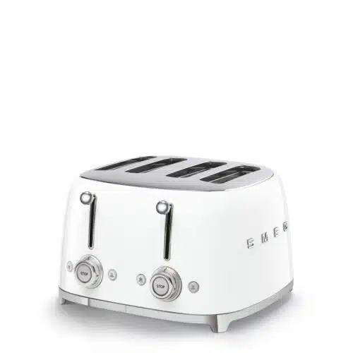 Smeg Brödrost 4 Skivor – Vit Högblank 50’s Style