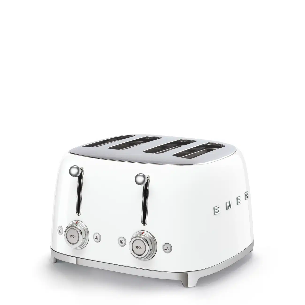 Smeg Brödrost 4 Skivor – Vit Högblank 50’s Style