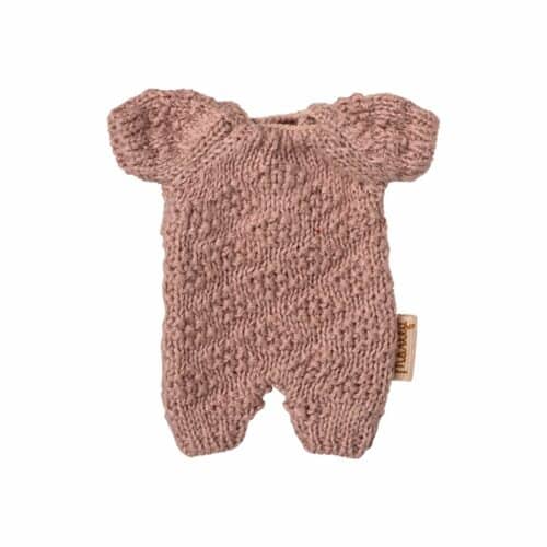 Maileg Stickad kostym Micro – Ljuslila