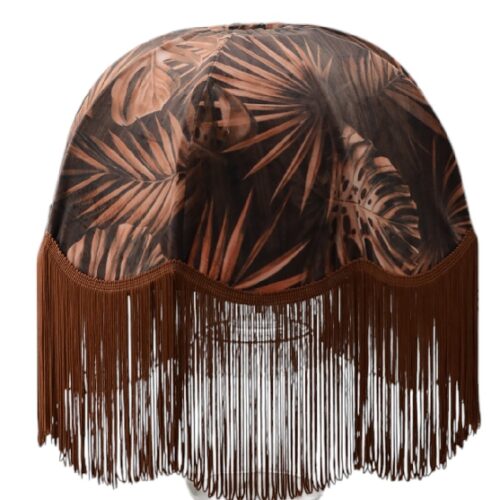 Rustic Jungle Lampskärm med Rostfärgad Frans