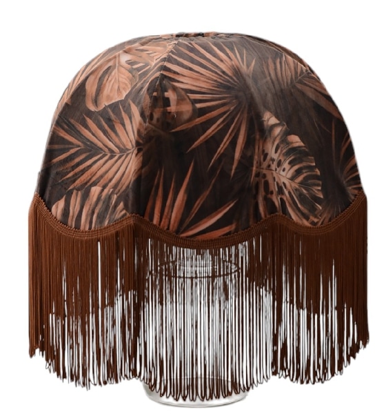 Rustic Jungle Lampskärm med Rostfärgad Frans