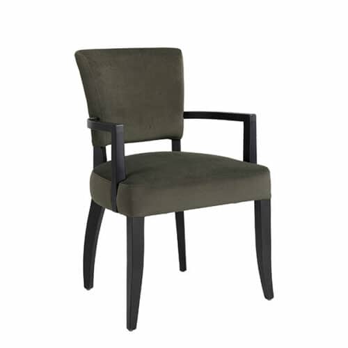 Artwood MAGGIE Velvet Dark Brown - karmstol i sammet