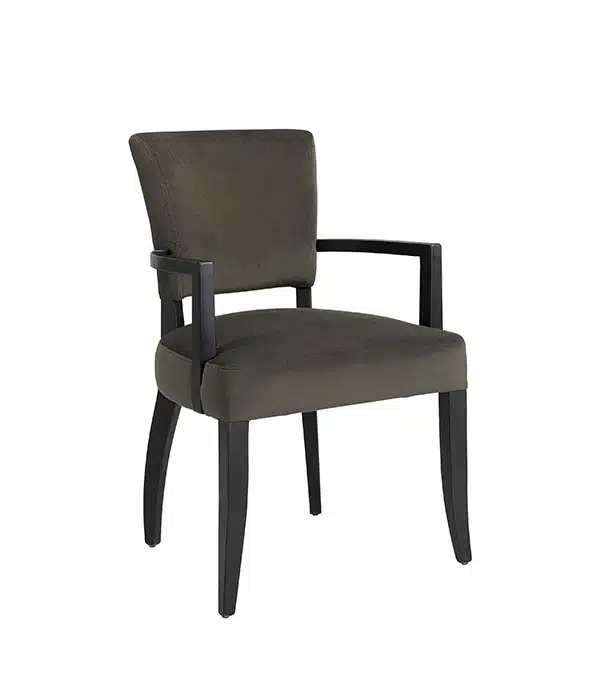 Artwood MAGGIE Velvet Dark Brown - karmstol i sammet