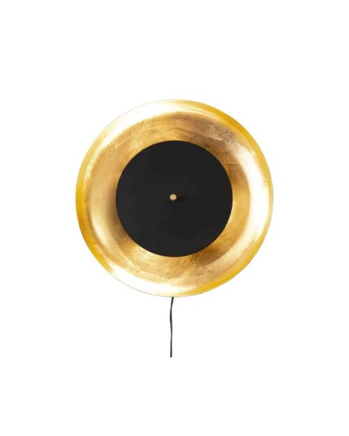 By Rydéns Shelby Vägglampa Ø50 cm svart/guld