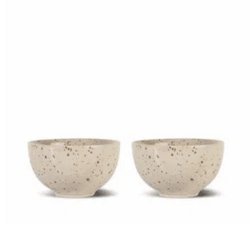 Ditte skål 2-pack Beige/vinröd