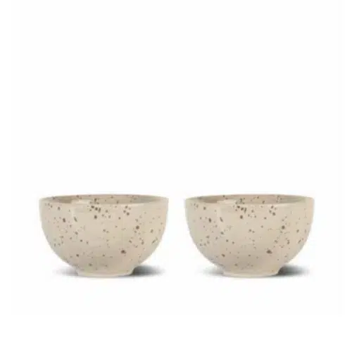 Ditte skål 2-pack Beige/vinröd