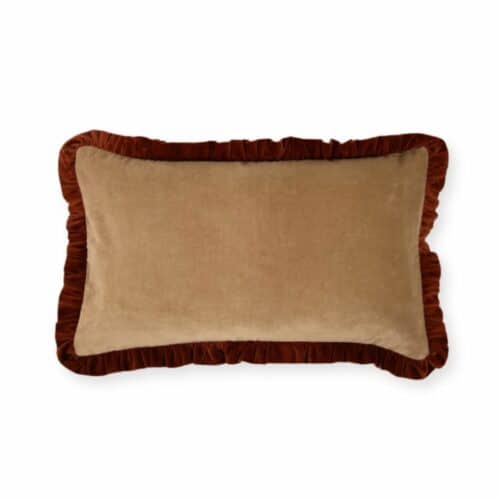 Doris kuddfodral beige/rost 30×50