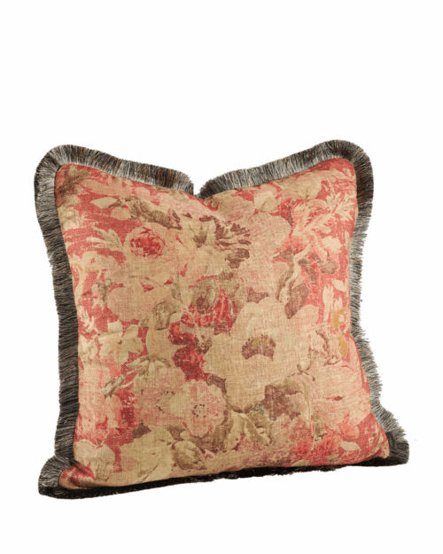 Artwood Kuddfodral Rosewood flower med frans - 60x40
