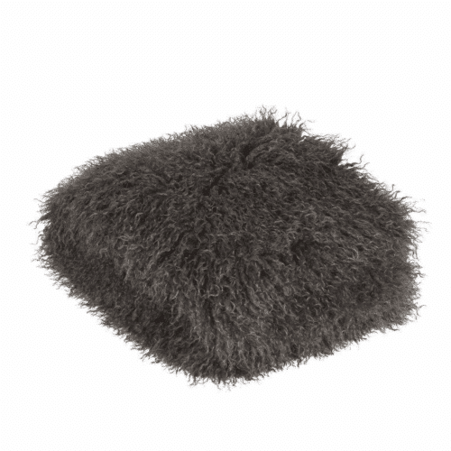 Curly Pläd Grå i tibetanskt fårskinn