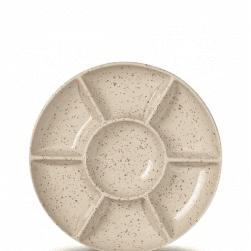 Ditte serveringsfat Beige/vinröd