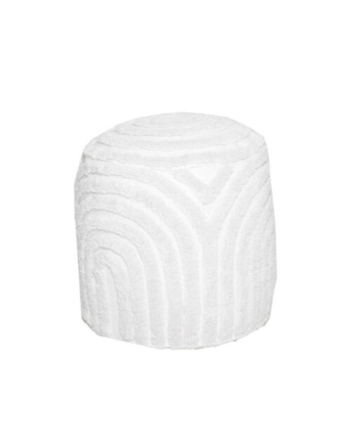 Nfg BUFFY Puff rund vit 45cm