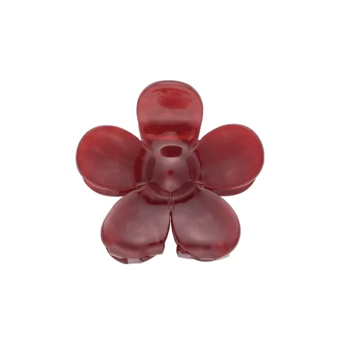 Hårklämma Blomma S Burgundy