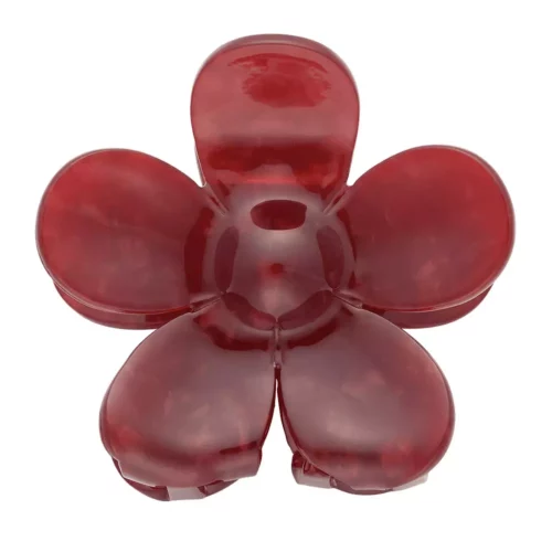 Hårklämma Blomma L Burgundy