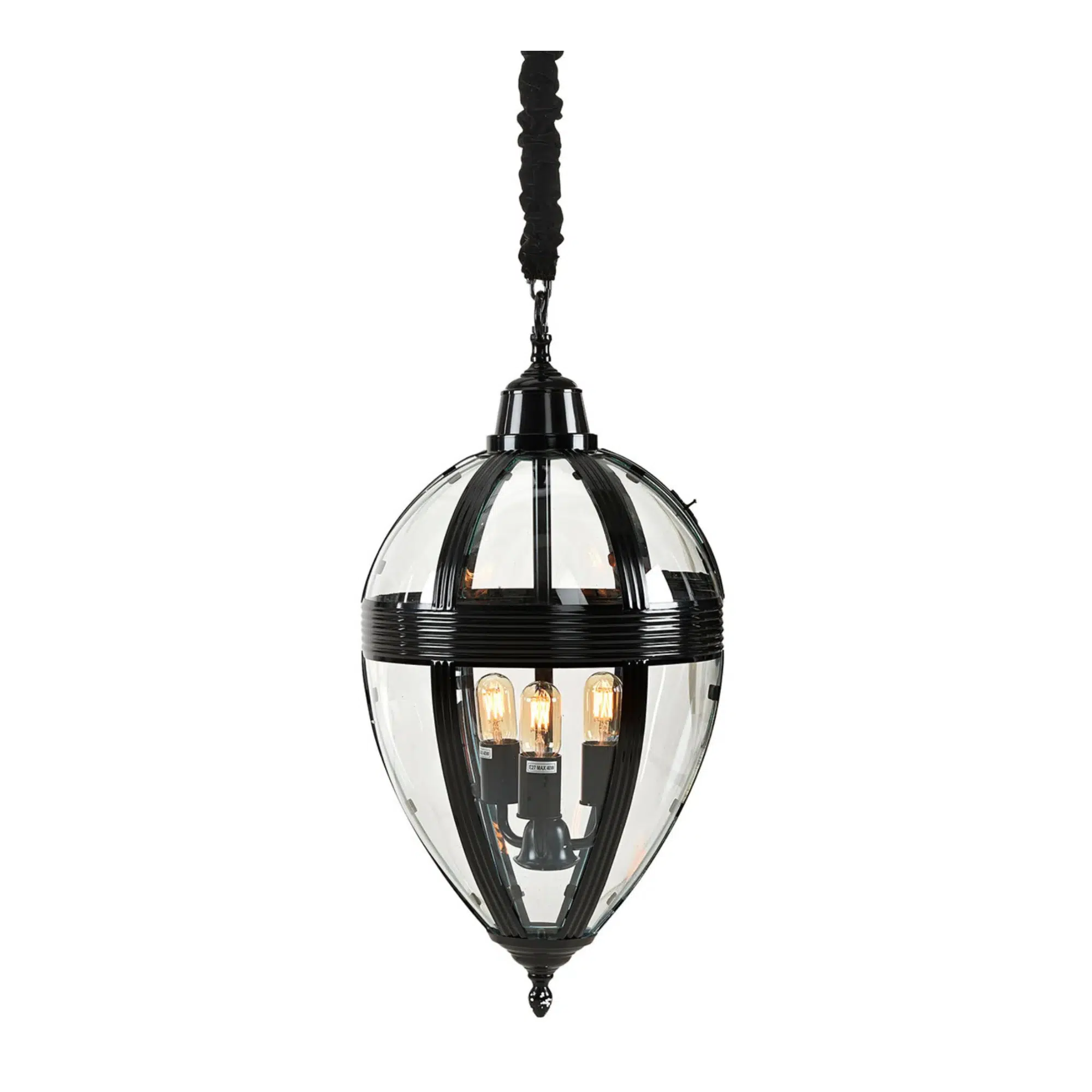 Artwood TIMELESS DROP taklampa – Svart metall och glas