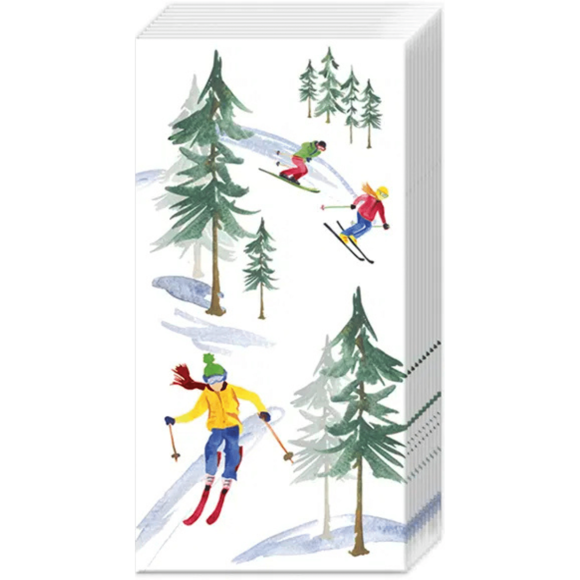 Vit Tissues Down The Slope pappersservett i storlek 21x21 cm med enkel och stilren design.