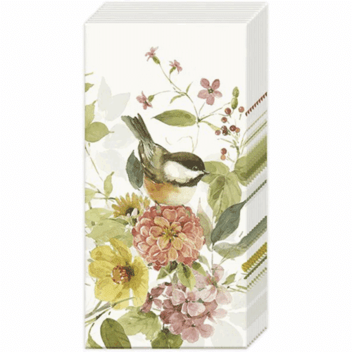 Tissue Blessed By Nature Cream pappersservett i storleken 21x21 cm med mjuk crèmefärg och naturlig design.