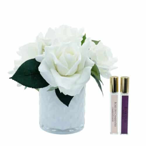 Doftrosor - Vita Rosor i vit Herringbonevas