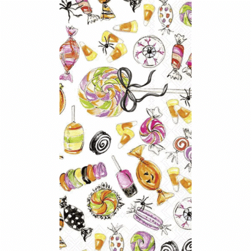 Pappersservett med färgglada bakverksmotiv i pastellfärger, storlek 33x42 cm, perfekt för fika eller kalas